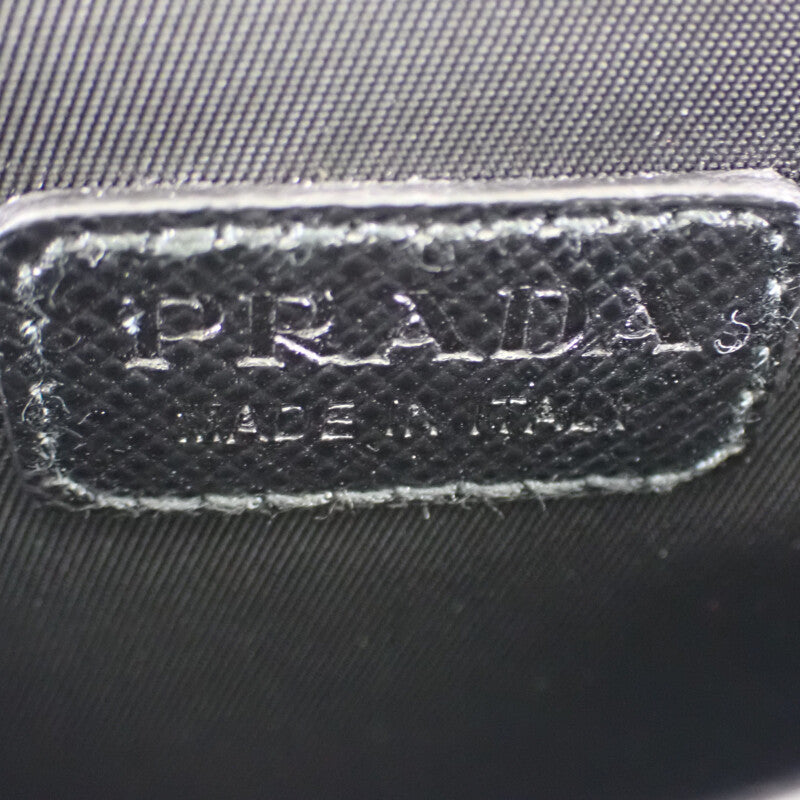 プラダ PRADA ミニポーチ Re-Nylon 2ZT0222DMHF0002 ショルダーバッグ サフィアーノ ナイロン ブラック レディース【中古】【Aランク】