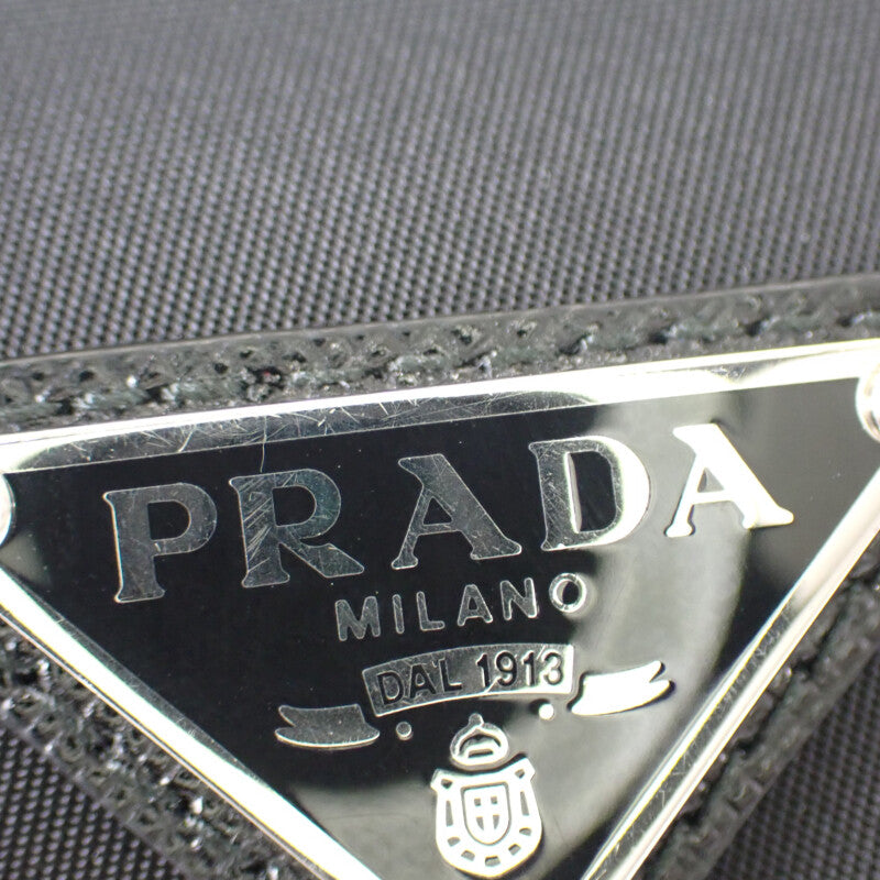 プラダ PRADA ミニポーチ Re-Nylon 2ZT0222DMHF0002 ショルダーバッグ サフィアーノ ナイロン ブラック レディース【中古】【Aランク】