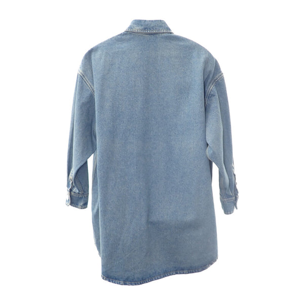 プラダ PRADA オーバーサイズ オーガニック デニム 38 GFC036_13Z6_F0BAN_S_OOO 長袖シャツ コットン ブルー メンズ レディース【中古】【ABランク】