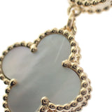 ヴァンクリーフ＆アーペル Van Cleef & Arpels アルハンブラ ウォッチ スモール VCARO40T00 腕時計 K18イエローゴールド クオーツ ホワイトシェル文字盤 レディース【中古】【ABランク】