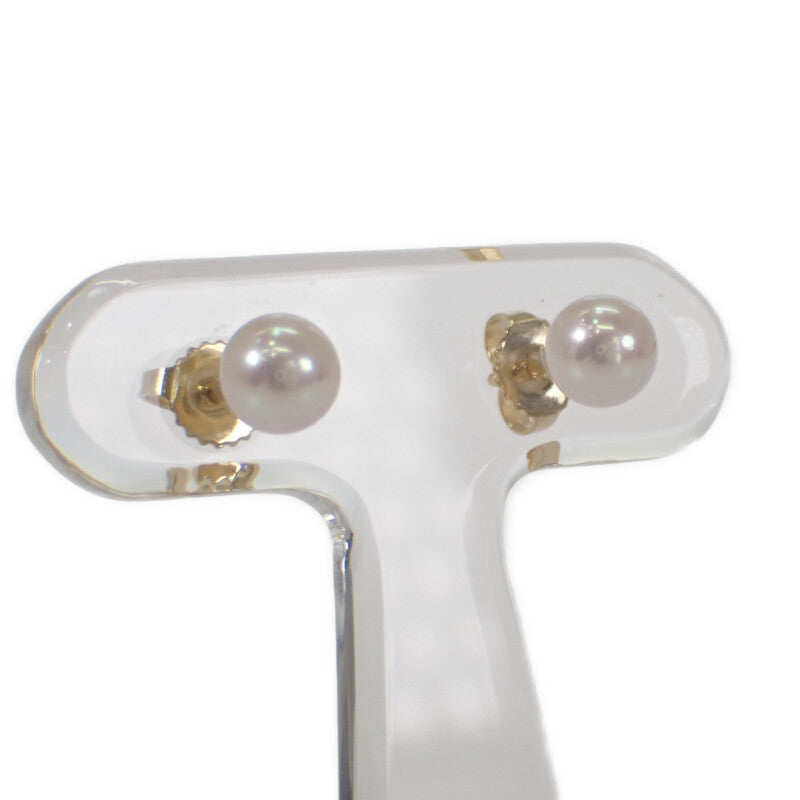 ティファニー TIFFANY&Co. パールスタッド ピアス K18イエローゴールド ホワイト レディース【中古】【Aランク】