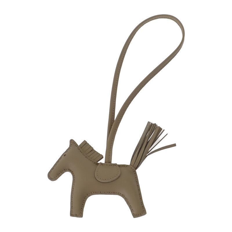 【中古】エルメス HERMES ロデオチャームPM バッグチャーム ラムスキン アニョーミロ ベージュマルファ B(2023年)刻印 レディース メンズ【Aランク】