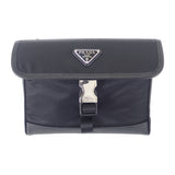 プラダ PRADA レザー スマートフォンケース 2ZH108_2DMH_F0002 ショルダーバッグ サフィアーノ ナイロン ブラック レディース メンズ【中古】【Aランク】