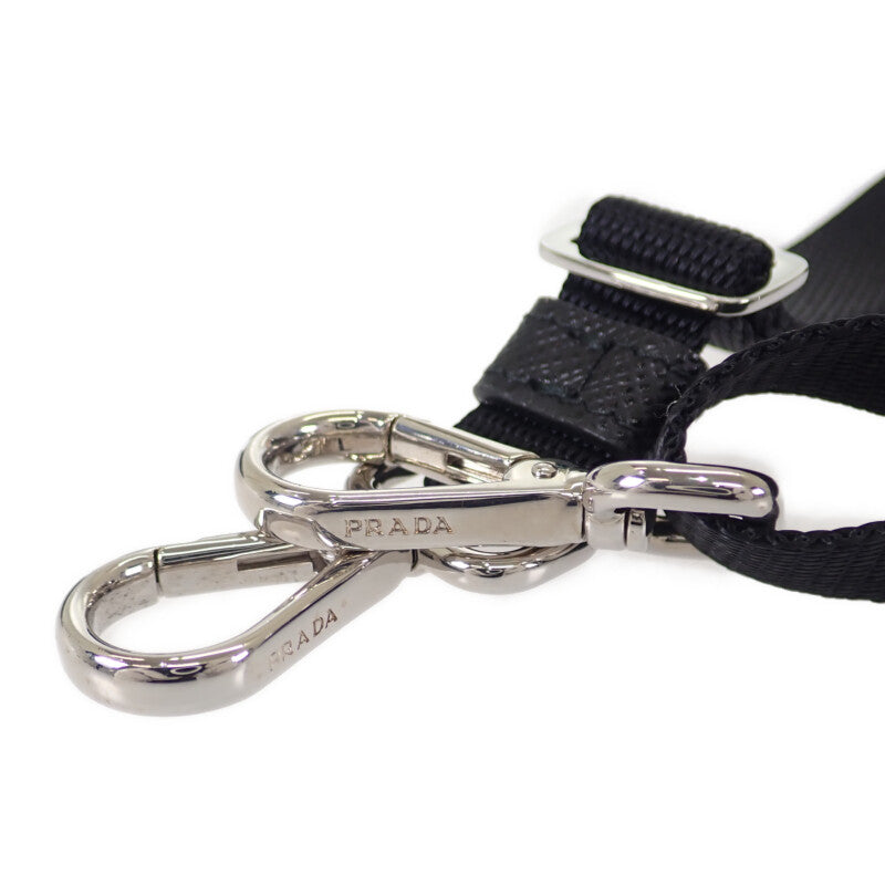 プラダ PRADA レザー スマートフォンケース 2ZH108_2DMH_F0002 ショルダーバッグ サフィアーノ ナイロン ブラック レディース メンズ【中古】【Aランク】