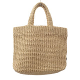 プラダ PRADA スモール クロシェ ラフィア風 1BG422 トートバッグ ナチュラル レディース【中古】【Aランク】