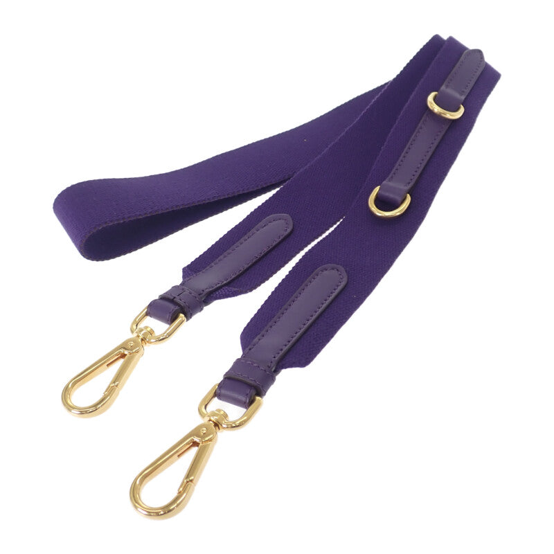 プラダ PRADA カナパトート ボーダー 1BG439 2WAYバッグ ショルダーバッグ キャンバス パープル グリーン ゴールド金具 レディース【中古】【ABランク】