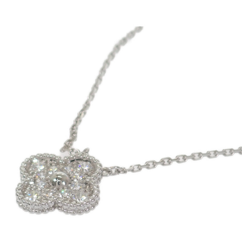 ヴァンクリーフ＆アーペル Van Cleef & Arpels ヴィンテージアルハンブラ VCARA46100 ネックレス K18ホワイトゴールド ダイヤモンド レディース【中古】【Aランク】