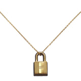 エルメス HERMES オーケリーPM ネックレス ヴォースイフト メタル ゴールド ブラウン レディース メンズ【中古】【Aランク】