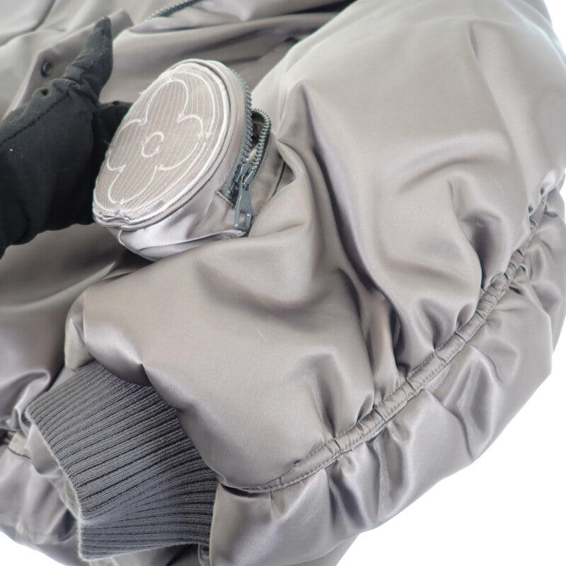 ルイヴィトン LOUIS VUITTON LVエンブロイダリーオーバーサイズボンバージャケット 50 ブルゾン ナイロン グレー メンズ【中古】【Aランク】