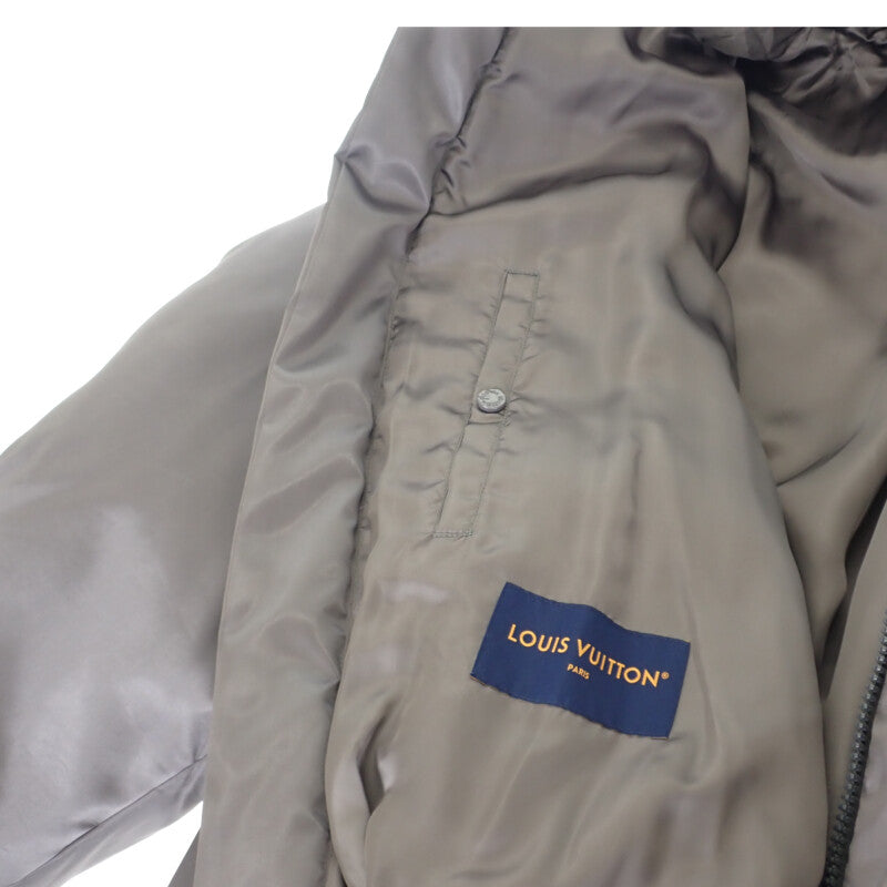 ルイヴィトン LOUIS VUITTON LVエンブロイダリーオーバーサイズボンバージャケット 50 ブルゾン ナイロン グレー メンズ【中古】【Aランク】