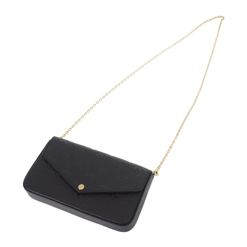 ルイヴィトン LOUIS VUITTON ポシェット・フェリシー M82477 ショルダーバッグ モノグラムアンプラント ブラック レディース【中古】【Sランク】