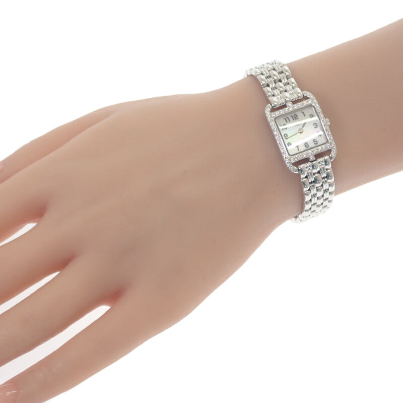 エルメス HERMES ケープコッド ミニ CC1.192.213/4711 腕時計 ホワイトシェル ホワイトゴールド シルバー ホワイト クオーツ ホワイトシェル文字盤 レディース【中古】【Aランク】