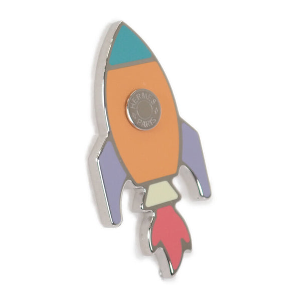 エルメス HERMES スペースHバッジ H077352FPAB ブローチ メタル マルチ オレンジ レディース【中古】【Aランク】