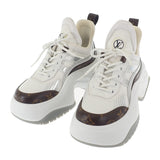 【中古】ルイヴィトン LOUIS VUITTON アークライト 2.0 厚底 プラットフォーム 1ABHZN モノグラム スニーカー レザー ホワイト 36 レディース【Aランク】