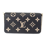 ルイヴィトン LOUIS VUITTON ポシェット・フェリシー M82479 ショルダーバッグ クラッチバッグ モノグラムアンプラント ブラック ベージュ レディース【中古】【Aランク】