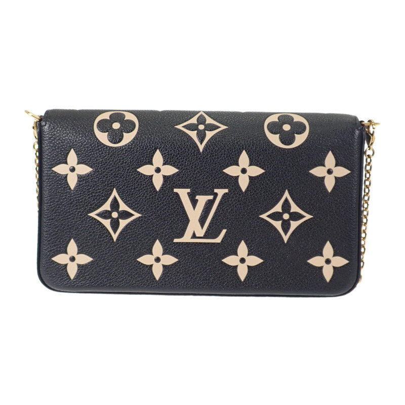 ルイヴィトン LOUIS VUITTON ポシェット・フェリシー M82479 ショルダーバッグ クラッチバッグ モノグラムアンプラント ブラック ベージュ レディース【中古】【Aランク】
