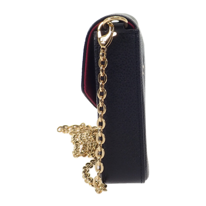 ルイヴィトン LOUIS VUITTON ポシェット・フェリシー M82479 ショルダーバッグ クラッチバッグ モノグラムアンプラント ブラック ベージュ レディース【中古】【Aランク】