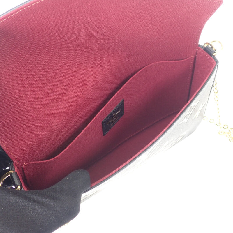 ルイヴィトン LOUIS VUITTON ポシェット・フェリシー M82479 ショルダーバッグ クラッチバッグ モノグラムアンプラント ブラック ベージュ レディース【中古】【Aランク】