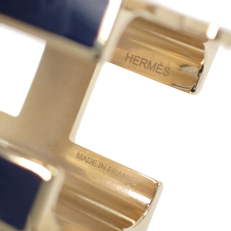 エルメス HERMES Hシュヴァル H603852S01 スカーフリング メタル ブルー・マリン アルザン パーマブラス レディース【中古】【Aランク】