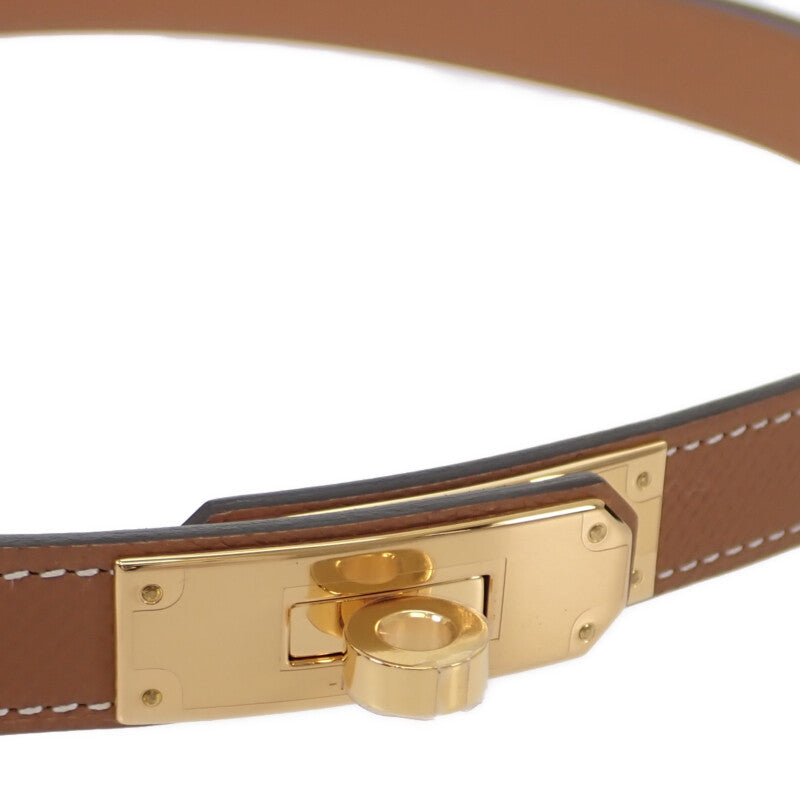 エルメス HERMES ケリー18 W刻印 H069853 ベルト ヴォーエプソン ブラウン ゴールド金具 レディース【中古】【Sランク】
