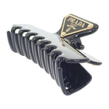 プラダ PRADA メタルクロウクリップ 1IF103_K9D_F0002 ヘアアクセサリー メタル ブラック ゴールド ゴールド金具 レディース【中古】【ABランク】