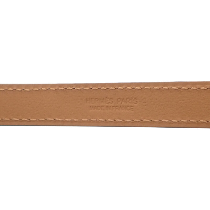 エルメス HERMES ポップH15 H081087 ベルト ヴォーエプソン ブラウン シルバー金具 レディース【中古】【SAランク】