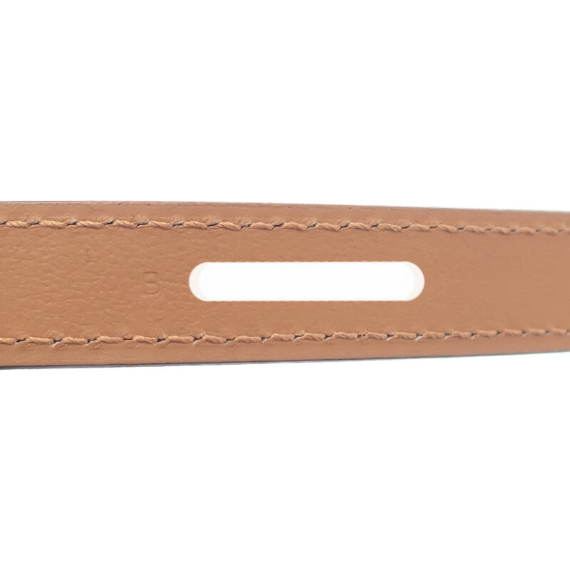 エルメス HERMES ポップH15 H081087 ベルト ヴォーエプソン ブラウン シルバー金具 レディース【中古】【SAランク】