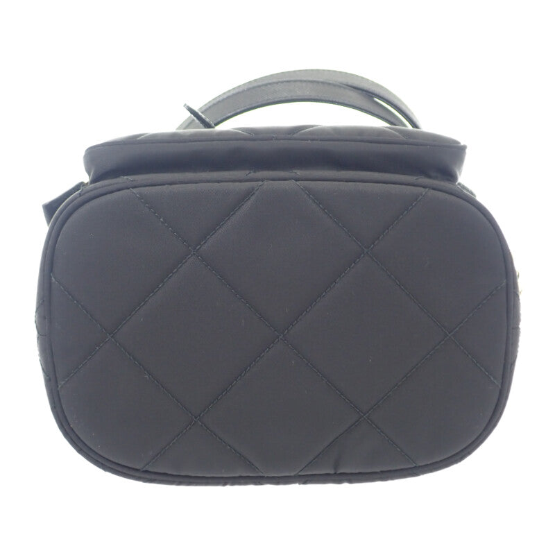 【中古】プラダ PRADA チェーンRe-Nylonショルダー 1BH038 2WAYバッグ ナイロン ブラック ゴールド金具 レディース【Aランク】