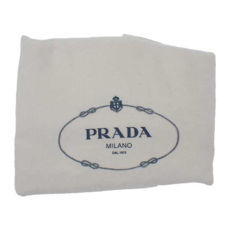【中古】プラダ PRADA チェーンRe-Nylonショルダー 1BH038 2WAYバッグ ナイロン ブラック ゴールド金具 レディース【Aランク】