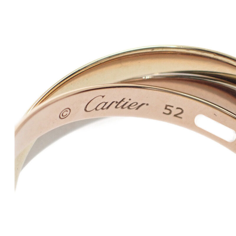 カルティエ CARTIER トリニティリングSM 12号 52 B4235152 リング K18ゴールド イエローゴールド ホワイトゴールド ピンクゴールド レディース【中古】【Aランク】