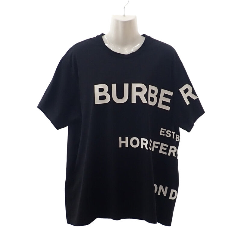 バーバリー BURBERRY ロゴ ホースフェリープリント 8040764 半袖Tシャツ コットン ブラック L レディース【中古】【Aランク】