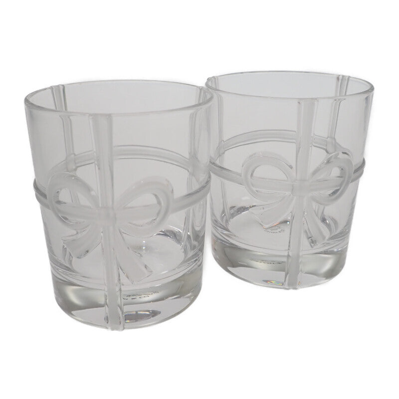 ティファニー TIFFANY&Co. ペアセット リボン 6036_7248 グラス クリア レディース【中古】【Sランク】