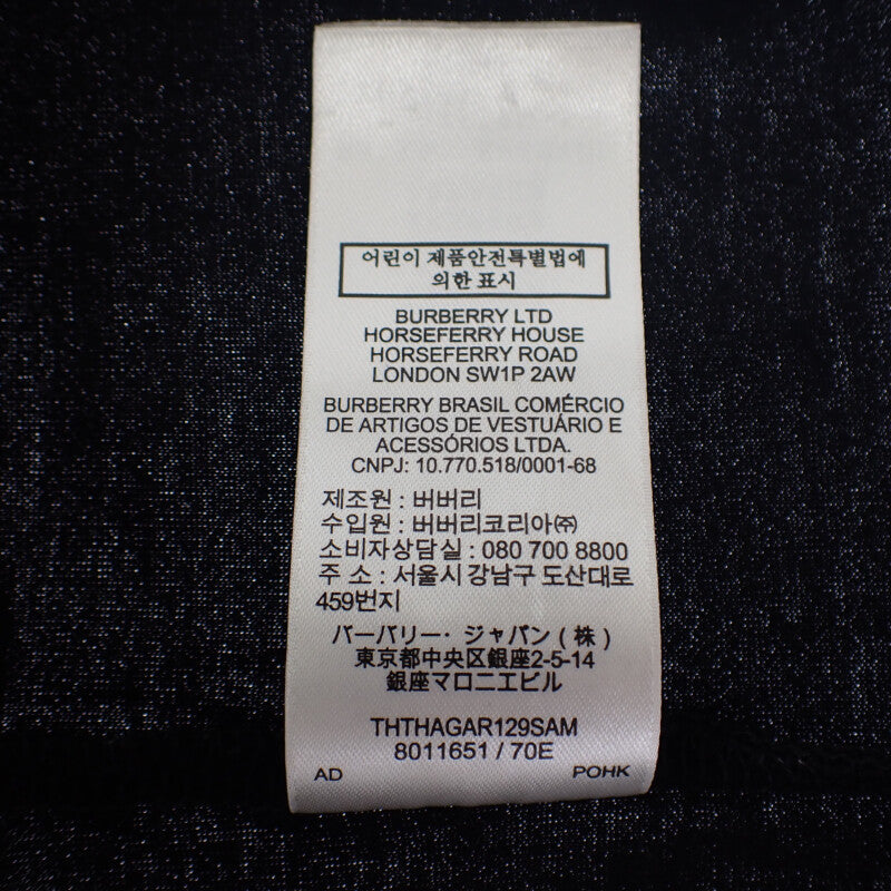 バーバリー BURBERRY ロゴ 8011651 半袖Ｔシャツ コットン ブラック M レディース【中古】【ABランク】