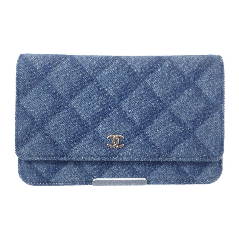 シャネル CHANEL クラシックチェーンウォレット AP0250 長財布 デニム