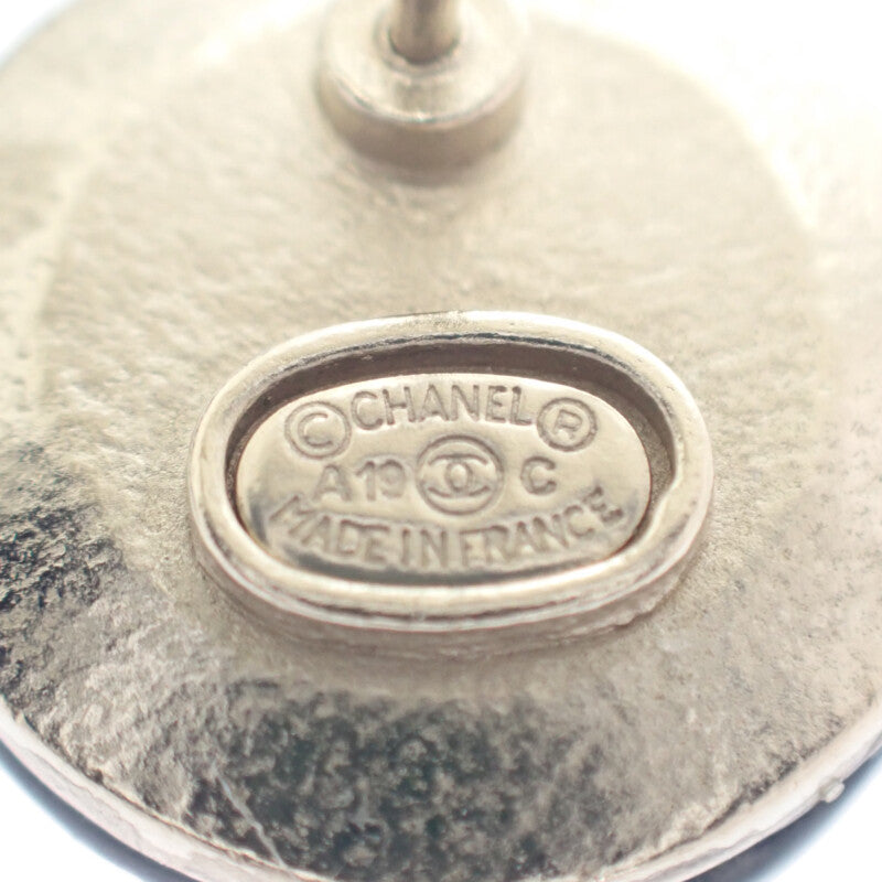 シャネル CHANEL ココマーク ピアス メタル ブラック ゴールド金具 レディース ユニセックス【中古】【ABランク】