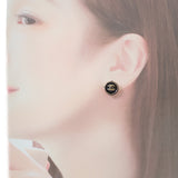 シャネル CHANEL ココマーク ピアス メタル ブラック ゴールド金具 レディース ユニセックス【中古】【ABランク】