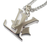 【中古】ルイヴィトン LOUIS VUITTON ペンダント・モノグラム・ロウ M02254 ネックレス メタル シルバー レディース【Aランク】