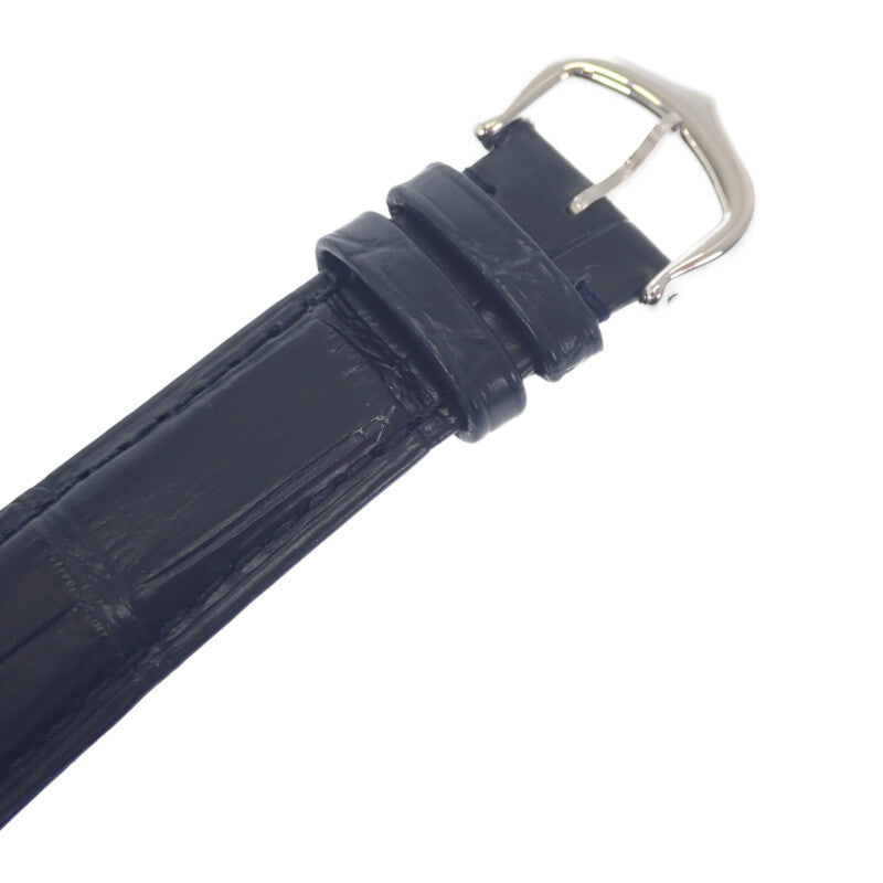 カルティエ CARTIER タンクバスキュラント SM W1011158 腕時計 ステンレススチール レザー シルバー ブラック クオーツ シルバー文字盤 レディース【中古】【Aランク】