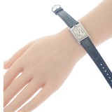 カルティエ CARTIER タンクバスキュラント SM W1011158 腕時計 ステンレススチール レザー シルバー ブラック クオーツ シルバー文字盤 レディース【中古】【Aランク】