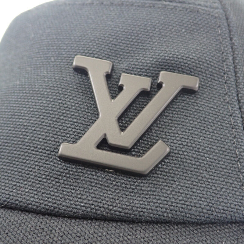 ルイヴィトン LOUIS VUITTON アエログラム 58 M77124 キャップ コットン ブラック メンズ レディース【中古】【Aランク】