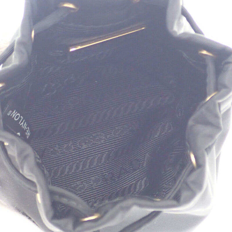 プラダ PRADA ミニアイコン 1TT202_2DMK_F0632 バッグチャーム ナイロン ブラック レディース【中古】【SAランク】