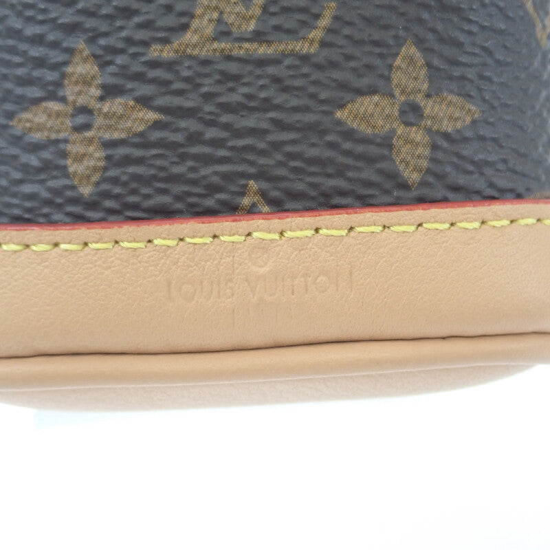 【中古】ルイヴィトン LOUIS VUITTON ビジューサック・マイクロノエ M00818 バッグチャーム モノグラムキャンバス ブラウン レディース【Aランク】