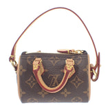 【中古】ルイヴィトン LOUIS VUITTON ビジューサック・マイクロ M00544 バッグチャーム モノグラムキャンバス ブラウン レディース【Aランク】