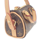 【中古】ルイヴィトン LOUIS VUITTON ビジューサック・マイクロ M00544 バッグチャーム モノグラムキャンバス ブラウン レディース【Aランク】