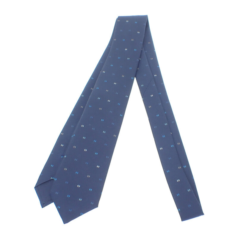 エルメス HERMES シルクツイルタイ Hトノー H006342T ネクタイ シルク ネイビー マルチカラー メンズ【中古】【SAランク】