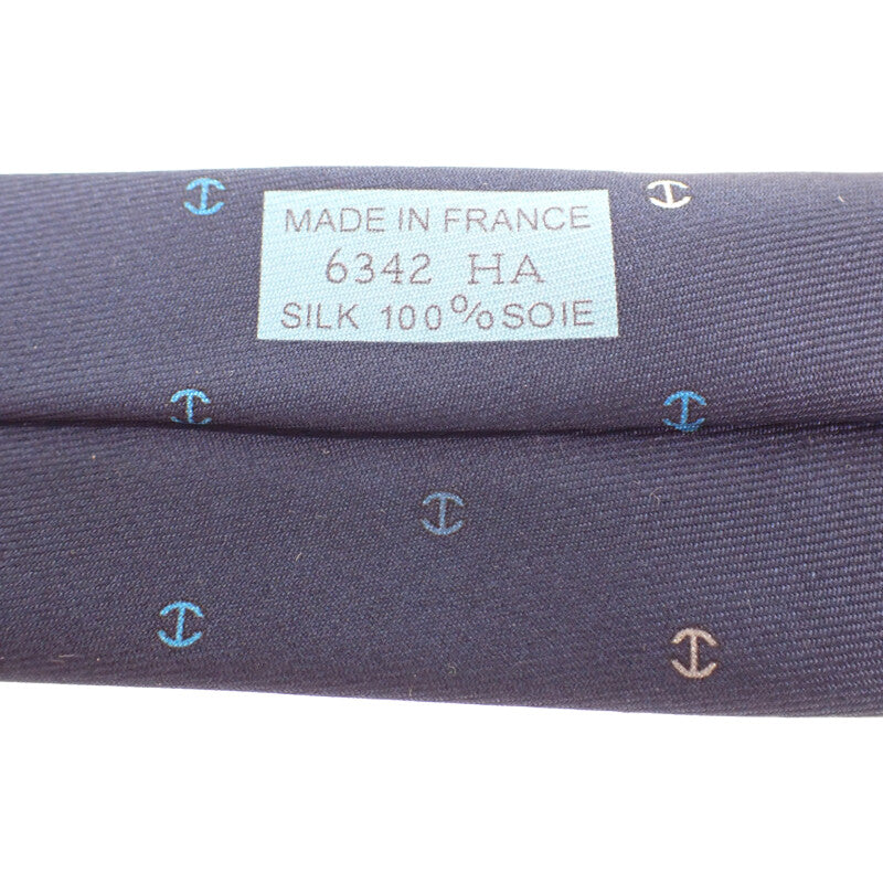 エルメス HERMES シルクツイルタイ Hトノー H006342T ネクタイ シルク ネイビー マルチカラー メンズ【中古】【SAランク】