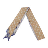 ルイヴィトン LOUIS VUITTON エクリプスバンドー M79533 スカーフ シルク ブルー ベージュ レディース【中古】【SAランク】
