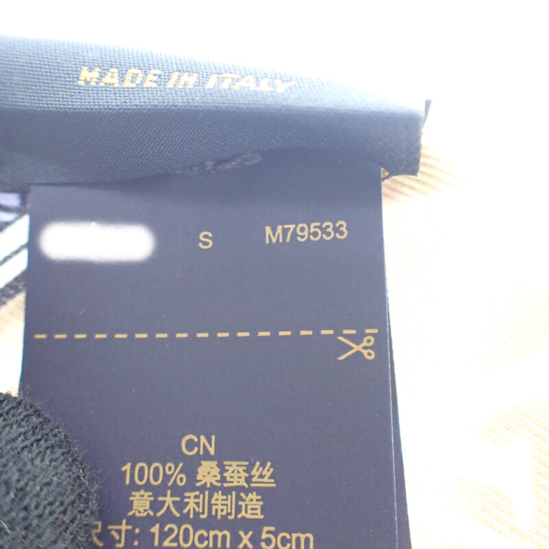 ルイヴィトン LOUIS VUITTON エクリプスバンドー M79533 スカーフ シルク ブルー ベージュ レディース【中古】【SAランク】