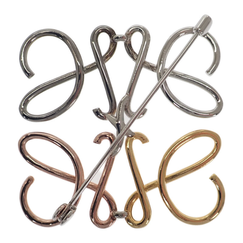 ロエベ LOEWE アナグラム J000245X10 ブローチ メタル マルチカラー レディース【中古】【ABランク】