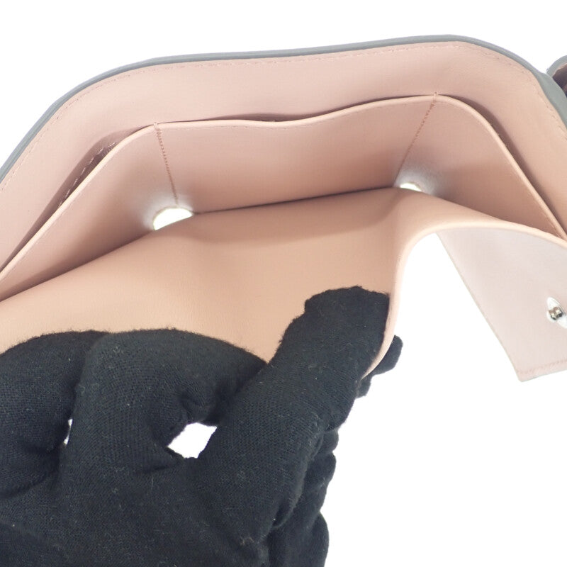 プラダ PRADA サフィアーノ コンパクトウォレット 1MH021 三つ折り財布 サフィアーノ グレー レディース【中古】【SAランク】